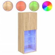 Vidaxl TV omarica z LED lučmi sonoma hrast 40,5x30x102 cm