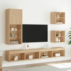 Vidaxl TV omarica z LED lučmi sonoma hrast 40,5x30x102 cm