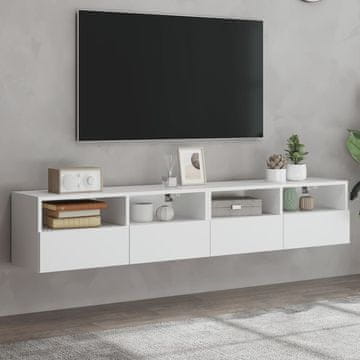 Vidaxl vidaXL Stenske TV omarice, 2 kosa, bele, 80x30x30 cm