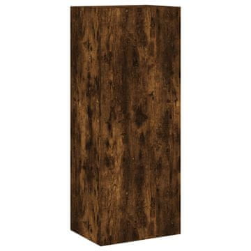 Vidaxl Stenska TV omarica dimljeni hrast 40,5x30x102 cm inženirski les