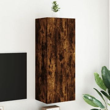 Vidaxl vidaXL Stenska TV omarica dimljen hrast 40,5x30x102 cm
