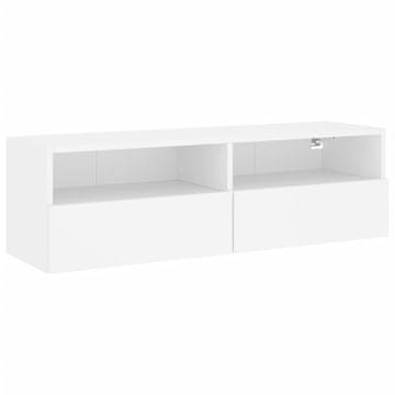 Vidaxl Stenska TV omarica bela 100x30x30 cm inženirski les