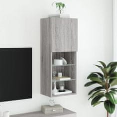 Vidaxl TV omarica z LED lučkami siva sonoma 40,5x30x102 cm