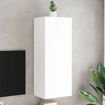 Vidaxl vidaXL Stenska TV omarica, bela, 40,5 x 30 x 102 cm