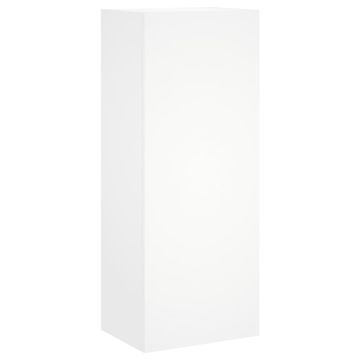 Vidaxl Stenska TV omarica bela 40,5x30x102 cm inženirski les
