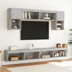 Vidaxl TV omarica z LED lučkami 2 kosa betonsko siva 100x30x30 cm