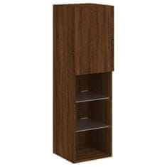 Vidaxl TV omarica z LED lučkami 2 kosa rjavi hrast 30,5x30x102 cm