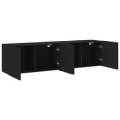 Vidaxl Stenske TV omarice 2 kosa črna 80x30x41 cm