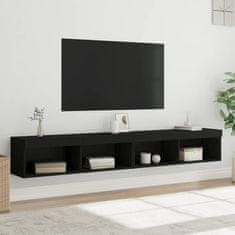 Vidaxl TV omarice z LED lučmi 2 kosa črna 100x30x30 cm