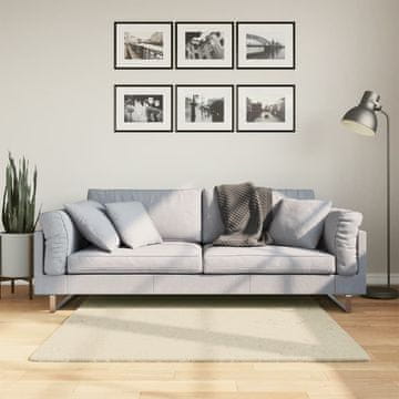 Vidaxl vidaXL Preproga HUARTE, nizka, krem, 120x120 cm