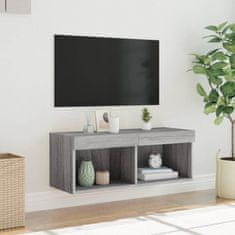 Vidaxl TV omarica z LED lučmi siva sonoma 80x30x30 cm