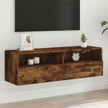 Vidaxl vidaXL Stenska TV omarica dimljen hrast 100x30x30 cm