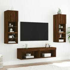 Vidaxl TV omarica z LED lučkami rjavi hrast 60x30x30 cm