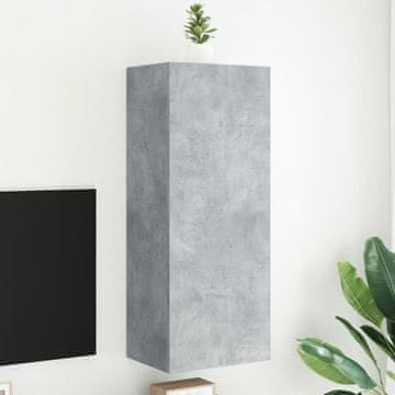 Vidaxl vidaXL Stenska TV omarica betonsko siva 40,5x30x102 cm