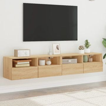 Vidaxl vidaXL Stenske TV omarice, 2 kosa, hrast sonoma, 80x30x30 cm