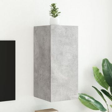 Vidaxl vidaXL Stenska TV omarica z LED osvetlitvijo betonsko siva 30,5x35x70 cm