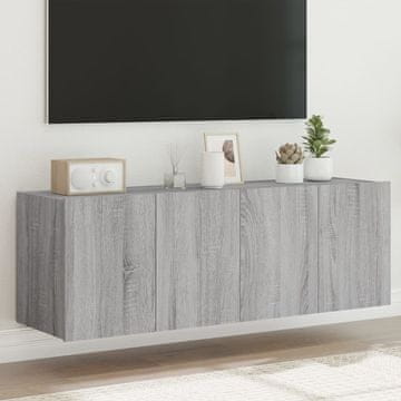 Vidaxl vidaXL Stenske TV omarice z LED osvetlitvijo, 2 kosa, siva sonoma hrastova barva, 60x35x41 cm