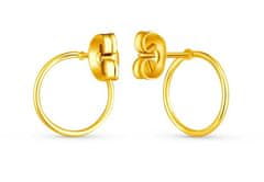 Vuch Minimalistični pozlačeni uhani Ring Qupia Gold