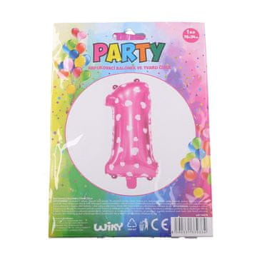 Napihljiv balon - številka 1 roza