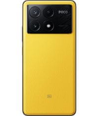 POCO X6 Pro 5G pametni telefon 8/256GB, rumena, vegansko usnje
