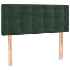 Vidaxl Box spring postelja z vzmetnico temno zelena 90x200 cm žamet