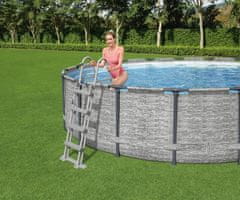 Bestway Montažni bazen Steel Pro MAX | 549 x 122 cm z vzorcem kamna s kartušno filtrsko črpalko