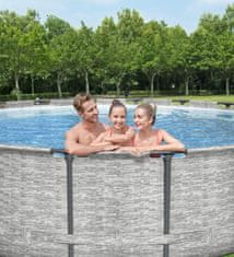 Bestway Montažni bazen Steel Pro MAX | 549 x 122 cm z vzorcem kamna s kartušno filtrsko črpalko