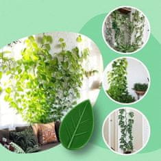 Netscroll 20 samolepilnih sponk za vodeno plezanje rastlin, držalo za rastline v obliki listov – brez vrtanja!, dekoracija za dom in vrt, idealne za rože plezalke, kable, ali lučke, FixtureClips