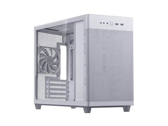 ASUS Prime AP201 računalniško ohišje, Micro-ATX, kaljeno steklo, belo (90DC00G3-B39010)