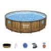 Montažni bazen Power Steel Swim Vista | 488 x 122 cm z vzorcem lesa s kartušno filtrsko črpalko