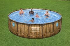 Montažni bazen Power Steel Swim Vista | 488 x 122 cm z vzorcem lesa s kartušno filtrsko črpalko
