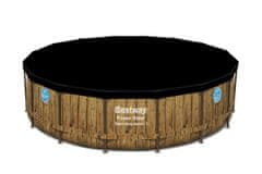 Montažni bazen Power Steel Swim Vista | 488 x 122 cm z vzorcem lesa s kartušno filtrsko črpalko