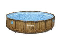 Bestway Montažni bazen Power Steel Swim Vista | 549 x 122 cm z vzorcem lesa s kartušno filtrsko črpalko