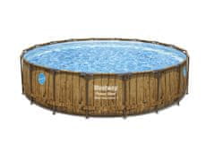 Montažni bazen Power Steel Swim Vista | 549 x 122 cm z vzorcem lesa s kartušno filtrsko črpalko