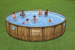 Montažni bazen Power Steel Swim Vista | 549 x 122 cm z vzorcem lesa s kartušno filtrsko črpalko