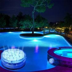 Netscroll Komplet 4 vodoodpornih LED lučk, daljinsko upravljanje, podvodne lučke so idealne za bazene, akvarije, fontane, zabave, ustvarjanje magičnega ambienta, večbarvne bazenske lučke, GlowWaterLights