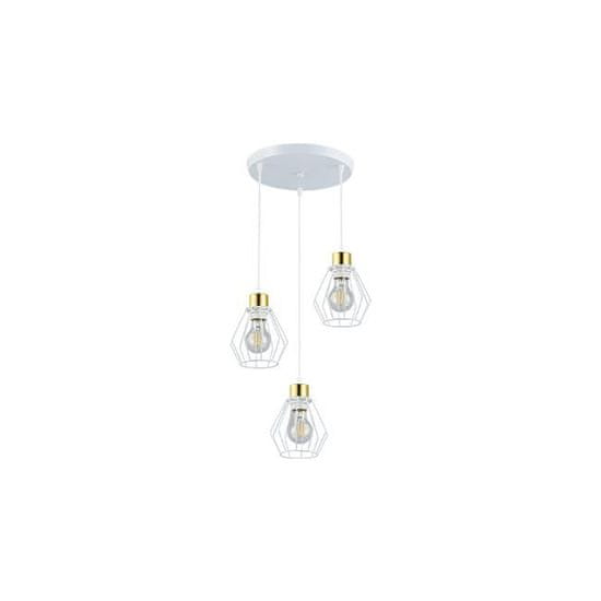 master LED Viseča svetilka 3xE27 za LED IP20 OTTO okrogla bela/zlata