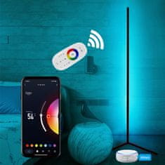 BOT Nordic pametna kotna LED talna svetilka N2 140 cm WiFi RGB bela