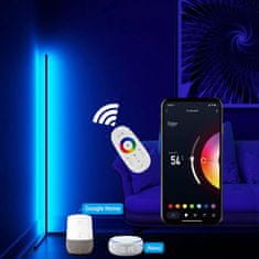 BOT Nordic pametna kotna LED talna svetilka N2 140 cm WiFi RGB bela