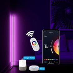 BOT Nordic pametna kotna LED talna svetilka N2 140 cm WiFi RGB bela