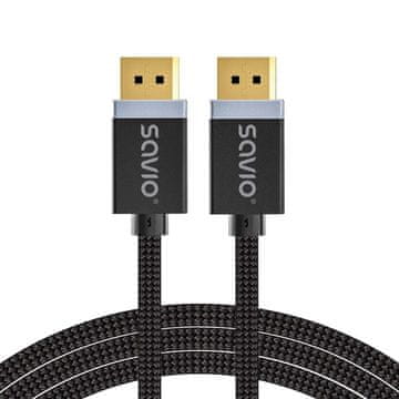 shumee SAVIO KABEL DISPLAYPORT M - DISPLAYPORT M, V1.4, 3M, ČRN, CL-176