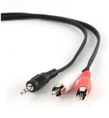 Gembird gembird 1,5 m, 3,5 mm/2xrca, m/m avdio kabel črna, rdeča, bela