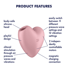 Satisfyer Cutie Heart vakuumski klitoralni stimulator roza