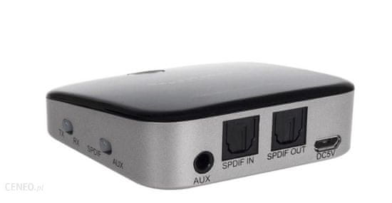 AUDIOCORE Odbiornik Bluetooth 5.0 AUX Baseus Qiyin, črn – brezžična povezava za avdio naprave, visoka kakovost zvoka, enostavna uporaba.