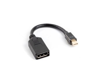 Lanberg Lanberg AD-0003-BK Adapter Mini DisplayPort na DisplayPort (0.12m, črn)