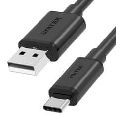 Unitek Unitek usb kabel usb-a - usb-c 25cm, y-c480bk