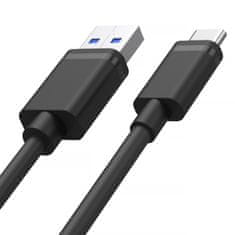 Unitek Unitek usb kabel usb-a - usb-c 25cm, y-c480bk