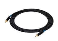 slomart SSQ MIMI2 SS-1425 TRS Kabel Mini Jack Stereo 3,5 mm, 2 m, Črn, Moški - Moški, zaščita kabla, bakrov jedro