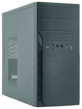 Chieftec MiniT HO-12B / 2x USB 3.0 / 2x USB 2.0 / črna