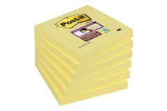 Post-It Listki Super Sticky - rumeni, 7,6 x 7,6 cm, 6 kosov